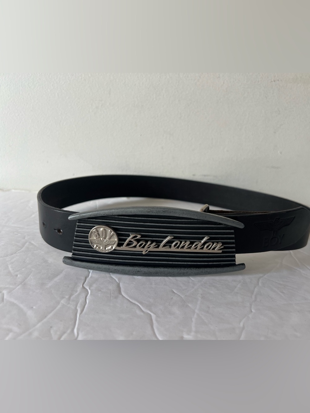 VINTAGE 90'S UNISEX BOY LONDON BUCKLE AND BELT LEATHER SIZE 26-31 RARE